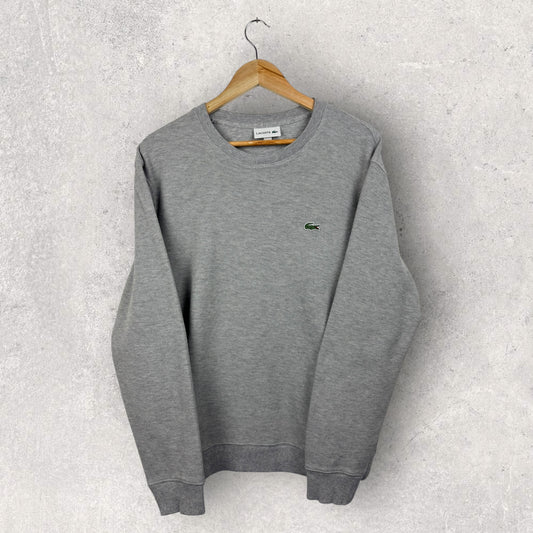 Lacoste Sweat Gris Logo Brodé - XL