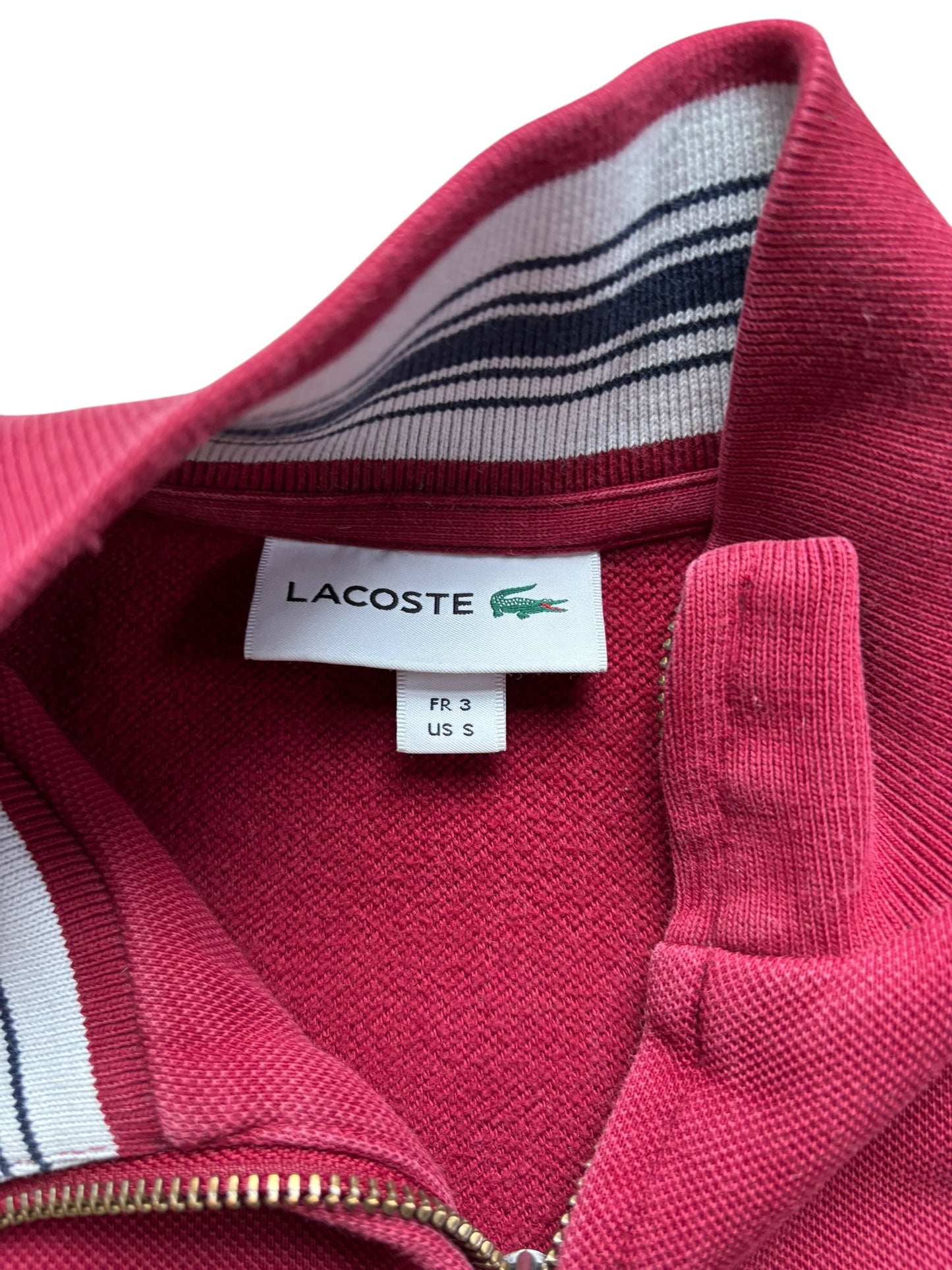 Veste full zip Lacoste Bordeaux - S