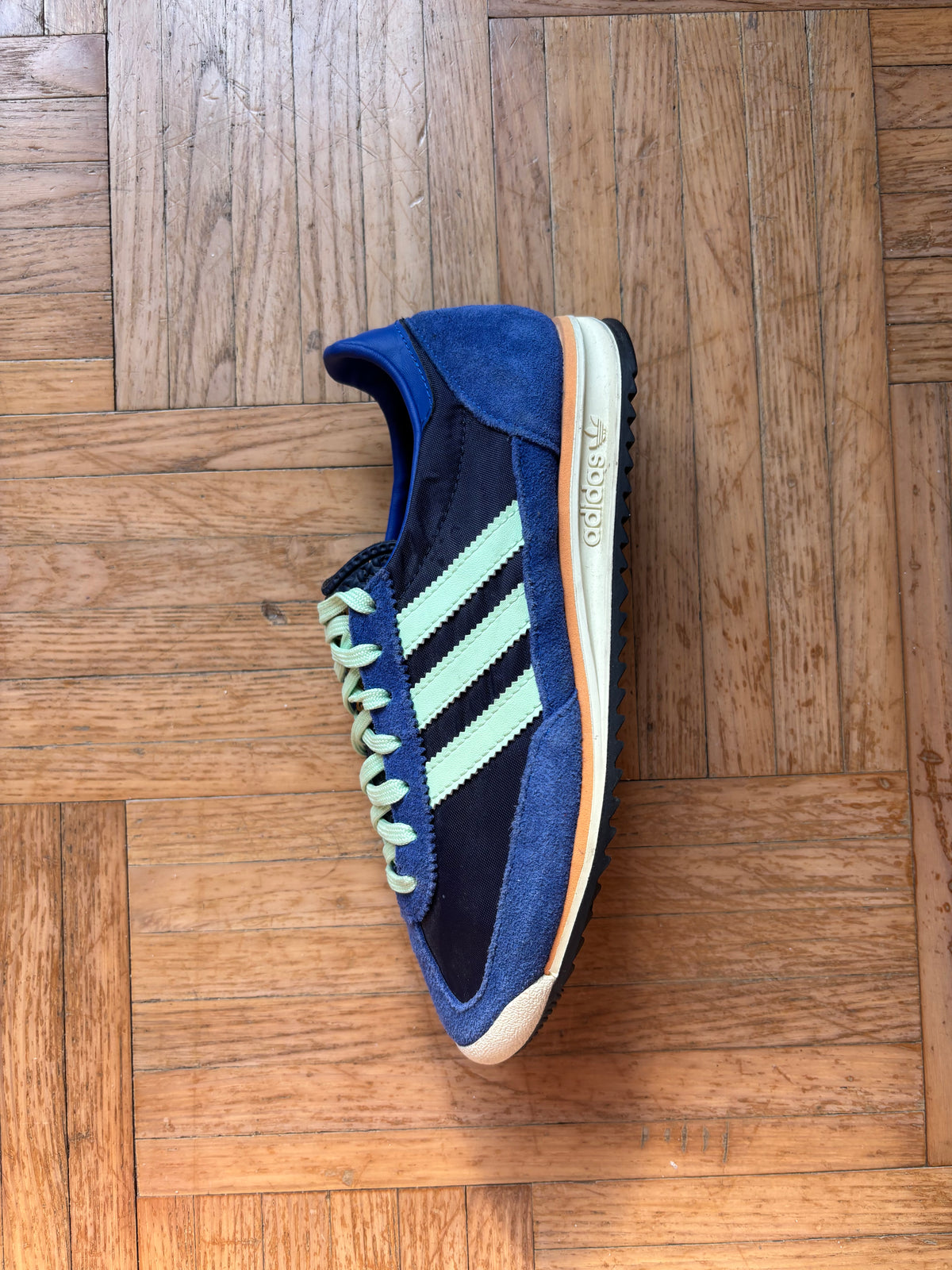 Adidas SL 72 Bleu Marine Vert Menthe | Baskets Rétro - 36.5