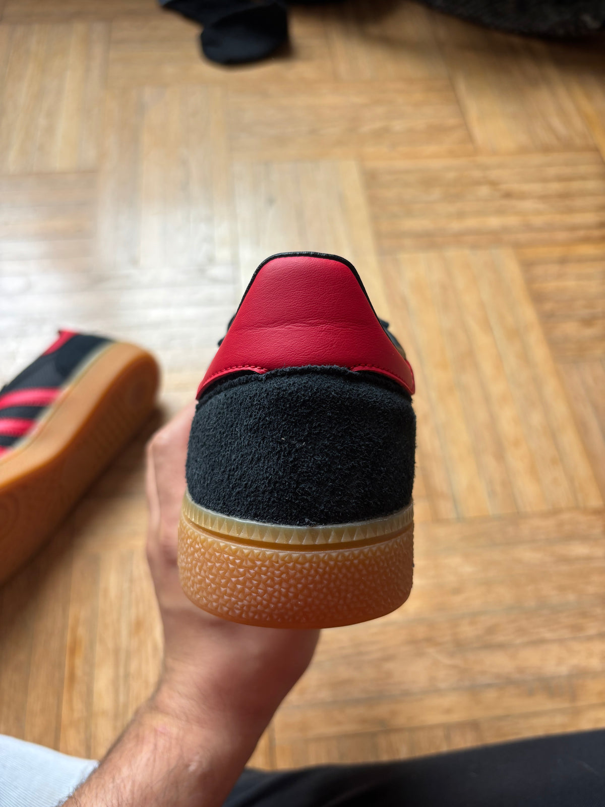 Adidas Handball Spezial Noir Rouge | Baskets Vintage - 38