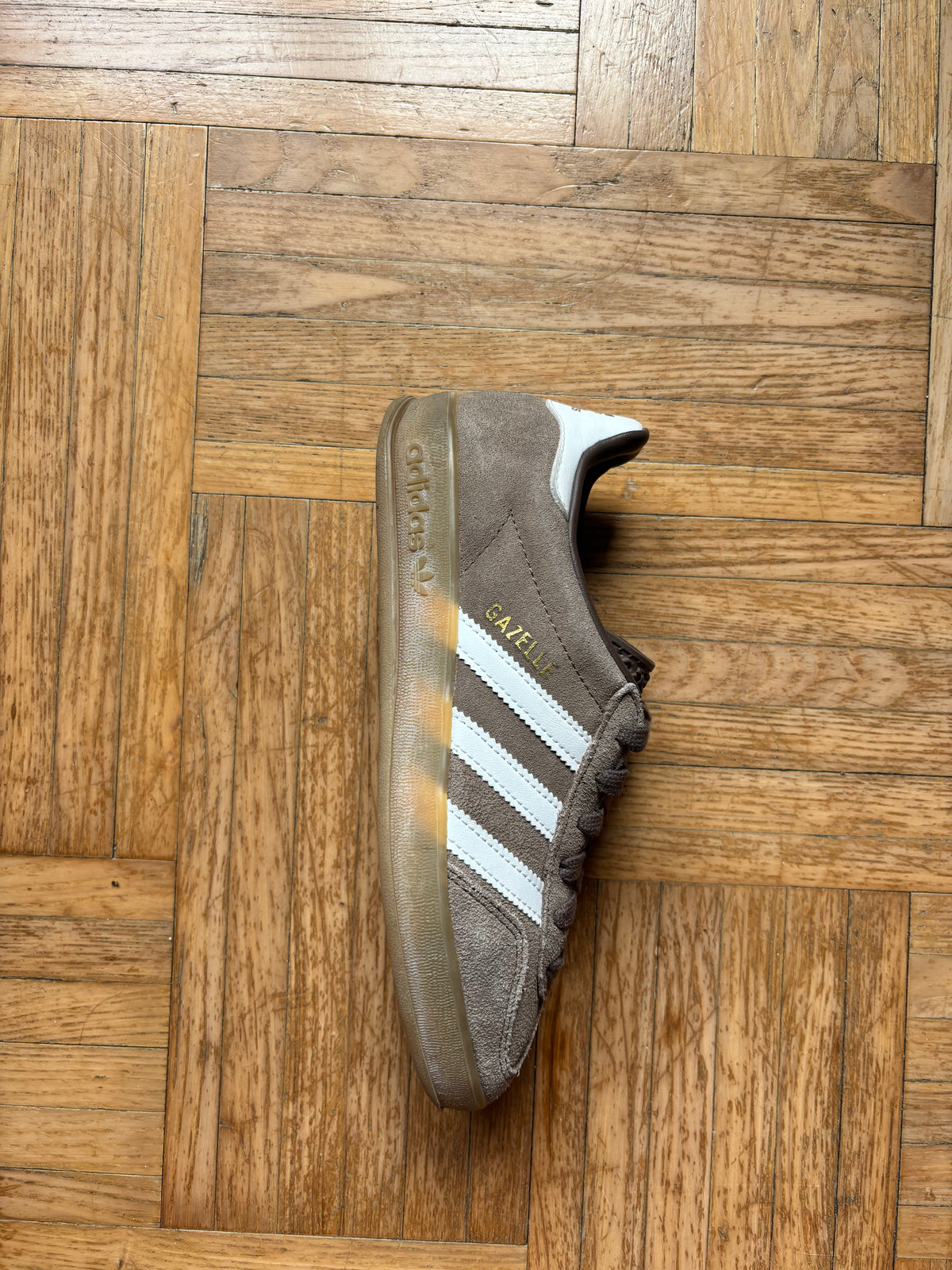 Adidas Gazelle Marron Blanc | Sneakers Vintage - 36