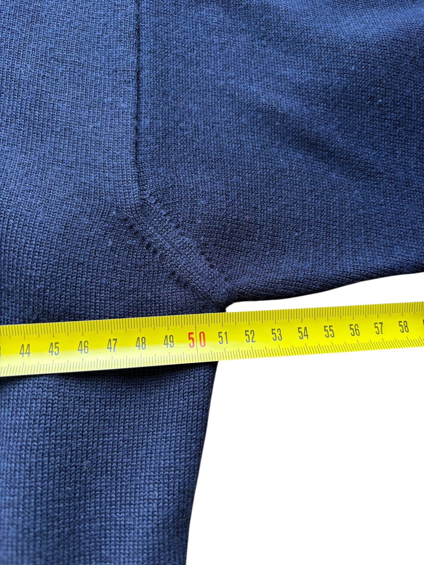 Pull col rond Lacoste Vintage Bleu marine - M