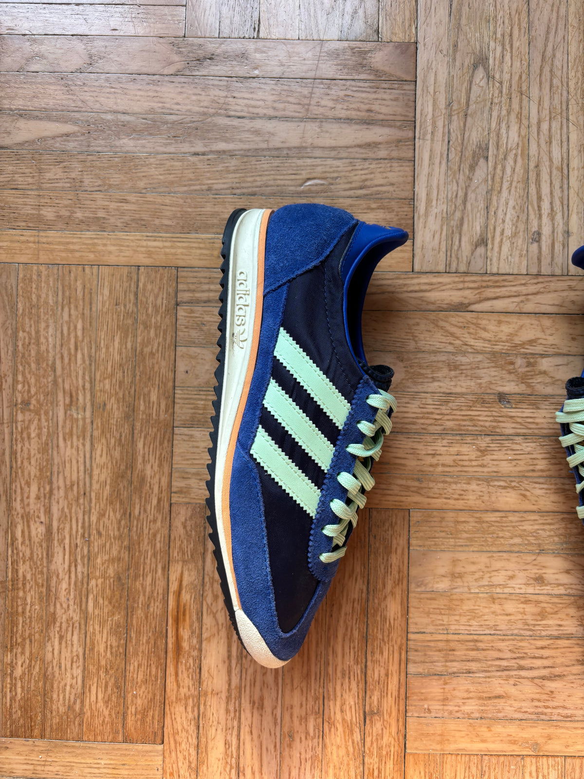 Adidas SL 72 Bleu Marine Vert Menthe | Baskets Rétro - 36.5
