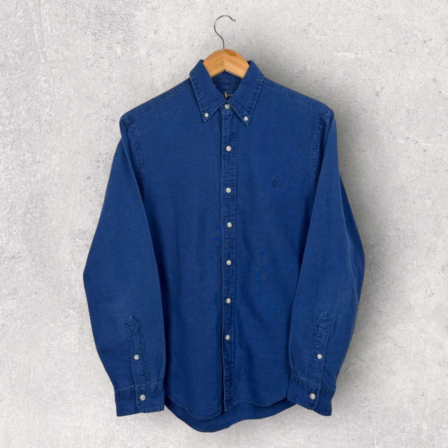 Ralph Lauren Chemise Bleu Marine Logo Brodé - S