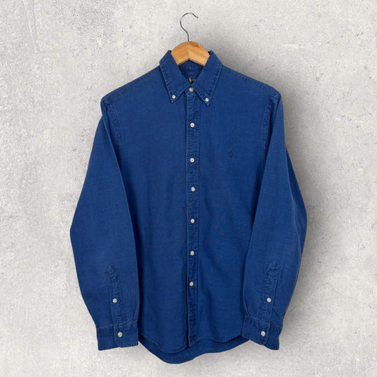 Ralph Lauren Chemise Bleu Marine Logo Brodé - S