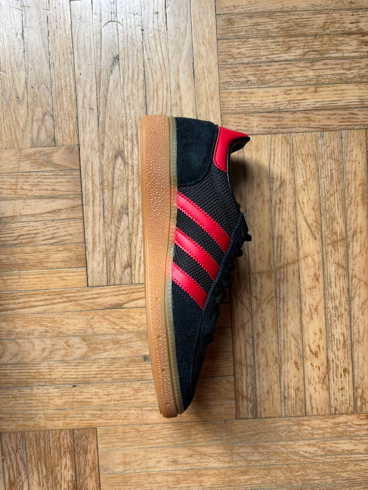 Adidas Handball Spezial Noir Rouge | Baskets Vintage - 38