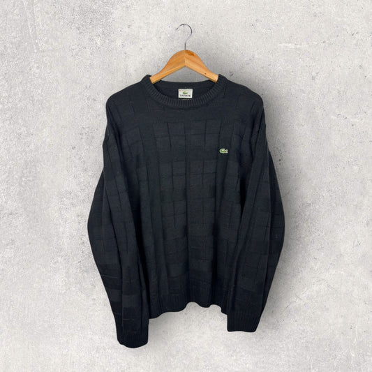 Lacoste Pull Noir Logo Brodé - XL