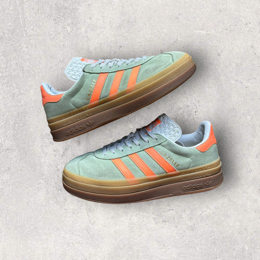 Adidas Gazelle Plate-forme Vert Orange - 40,5
