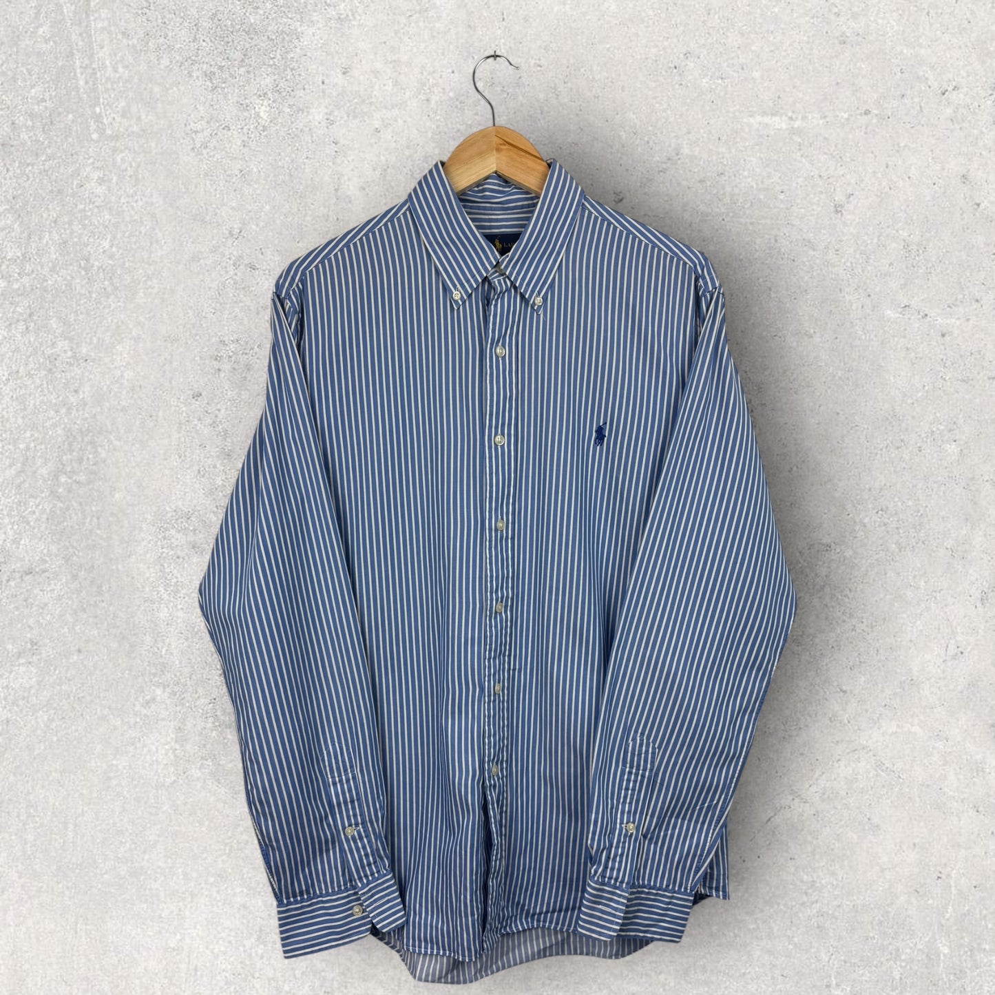 Ralph Lauren Chemise à Rayure Bleu Blanc- L