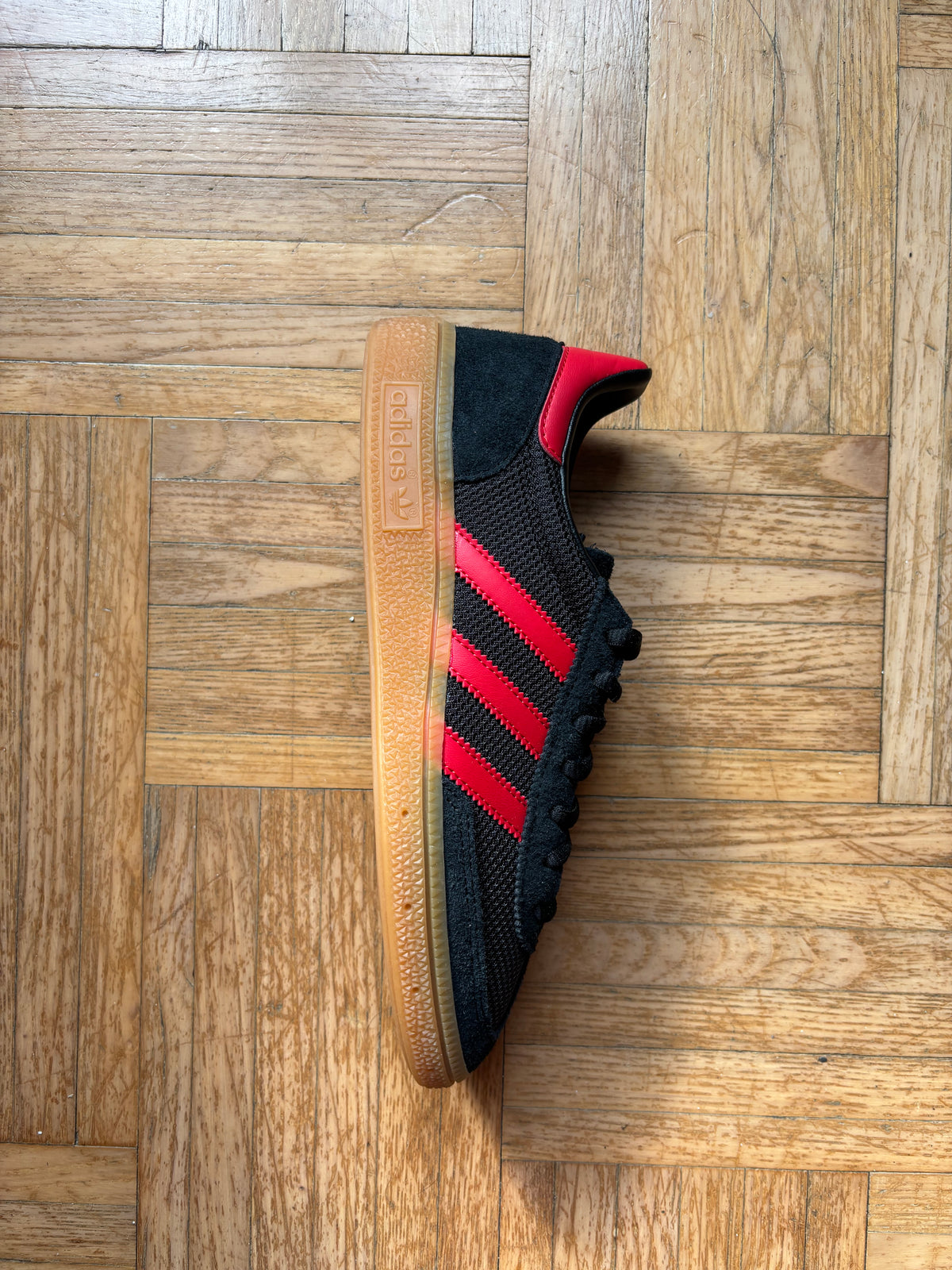 Adidas Handball Spezial Noir Rouge | Baskets Vintage - 38