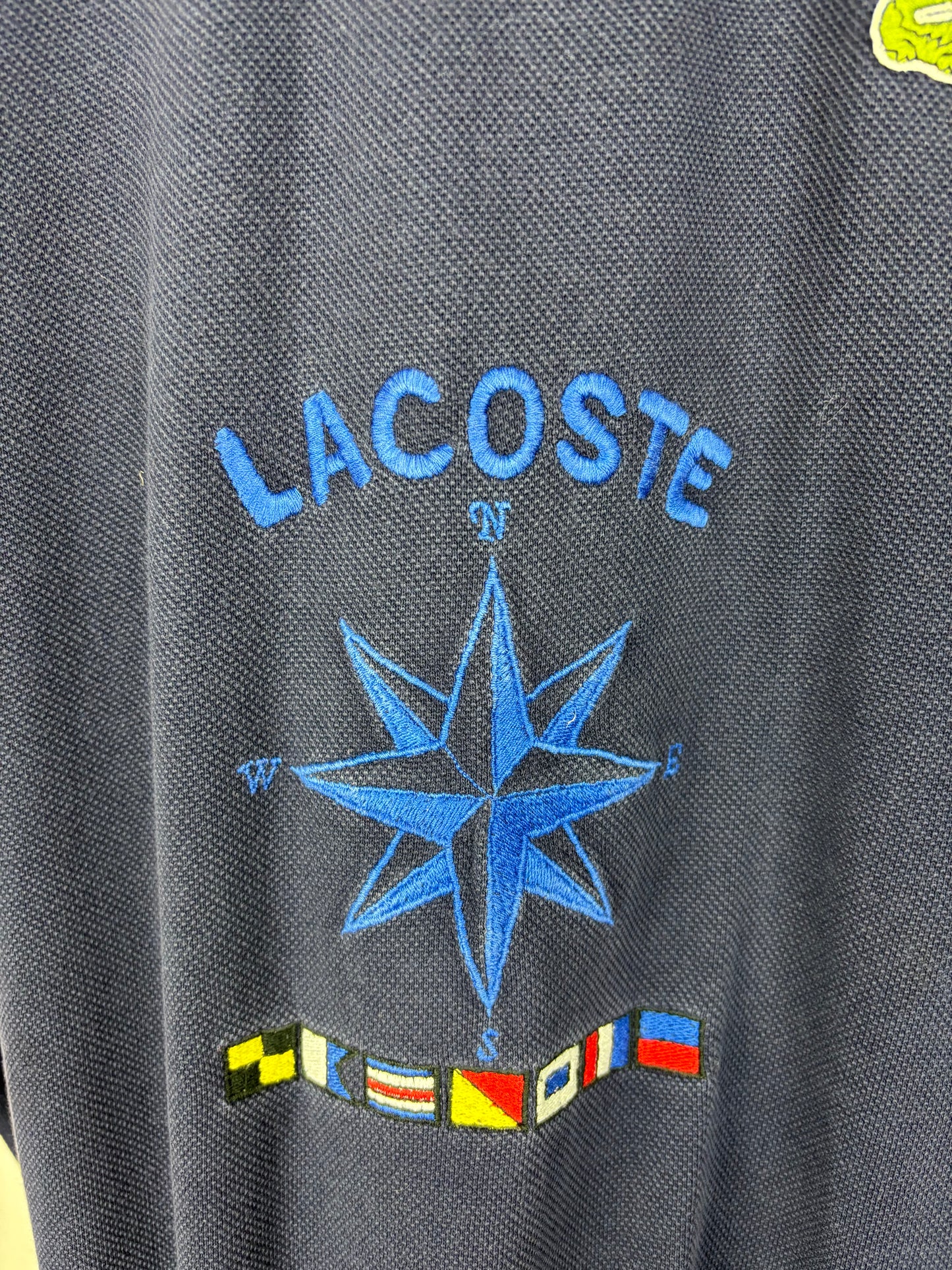 Lacoste Sweat Vintage Bleu Marine Logo Brodé - S/M