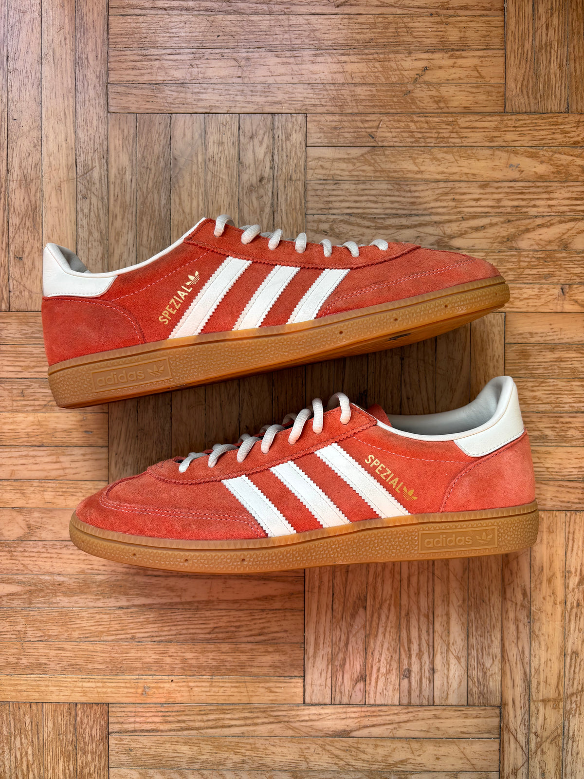 Adidas Handball Spezial Orange Blanc | Baskets Rétro - 45
