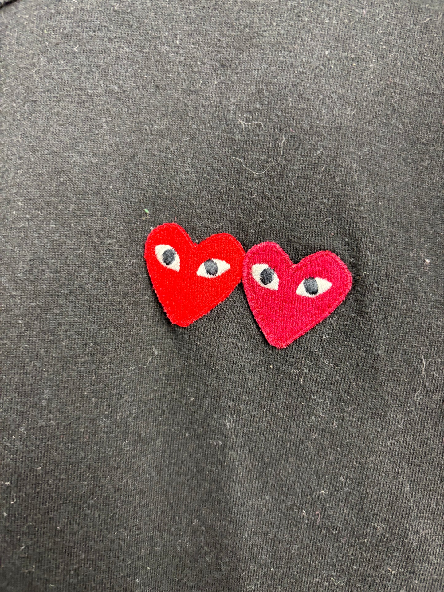 Comme des Garçons Tee Shirt Noir Logo Brodé - M