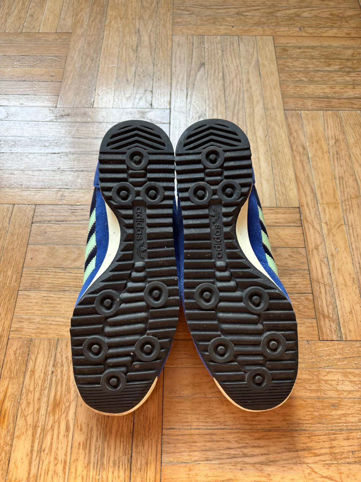 Adidas SL 72 Bleu Marine Vert Menthe | Baskets Rétro - 36.5