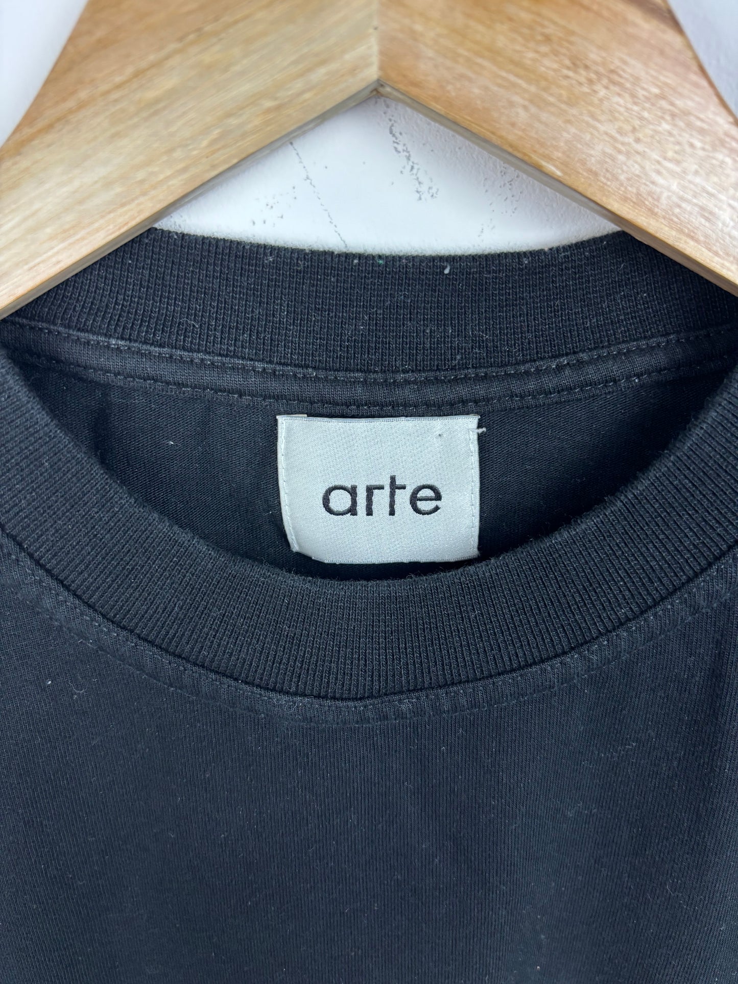 Tee Shirt Arte Noir Logo Brodé Blanc - XS