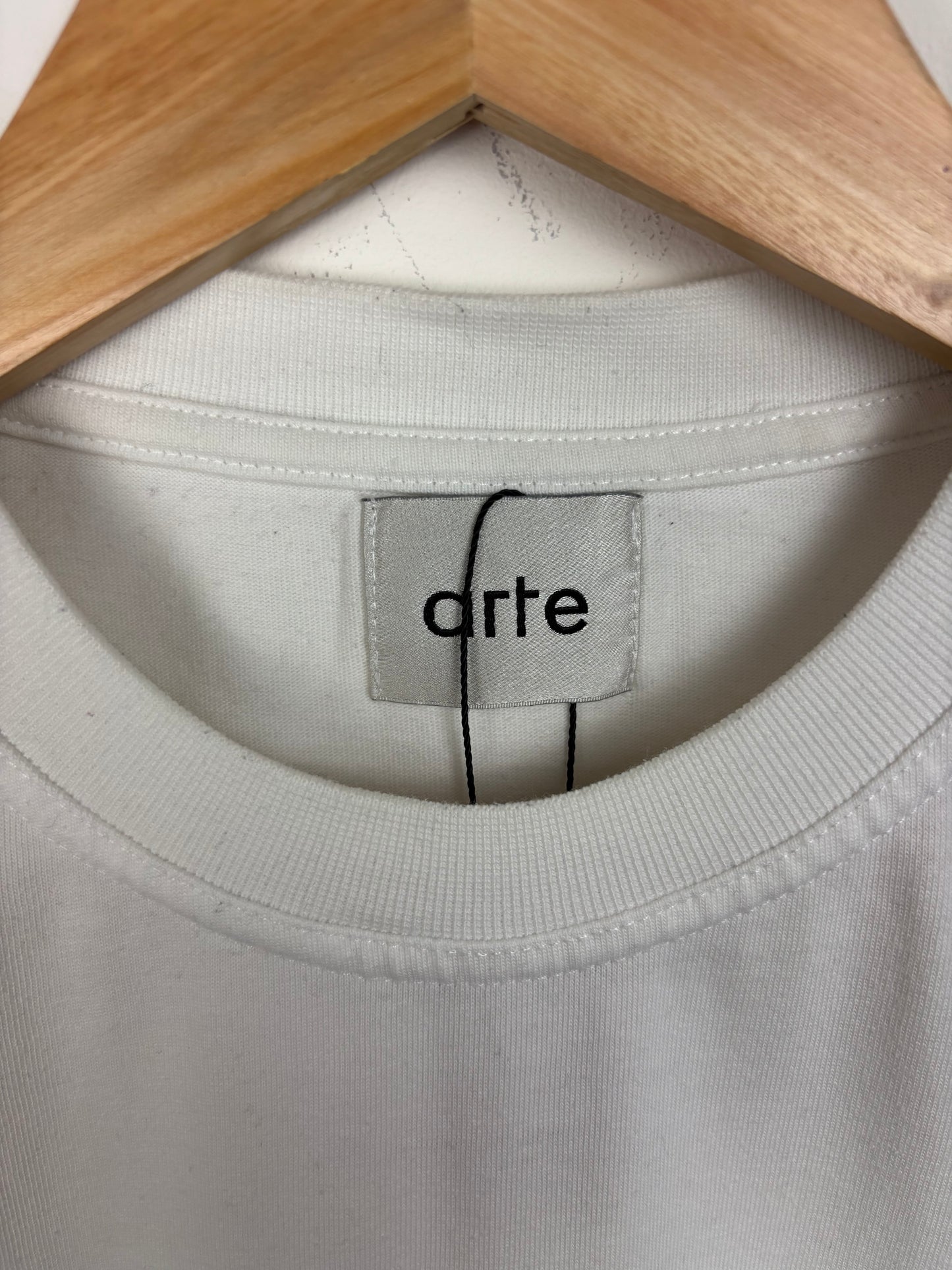 Arte Tee Shirt Blanc Logo Vert - S