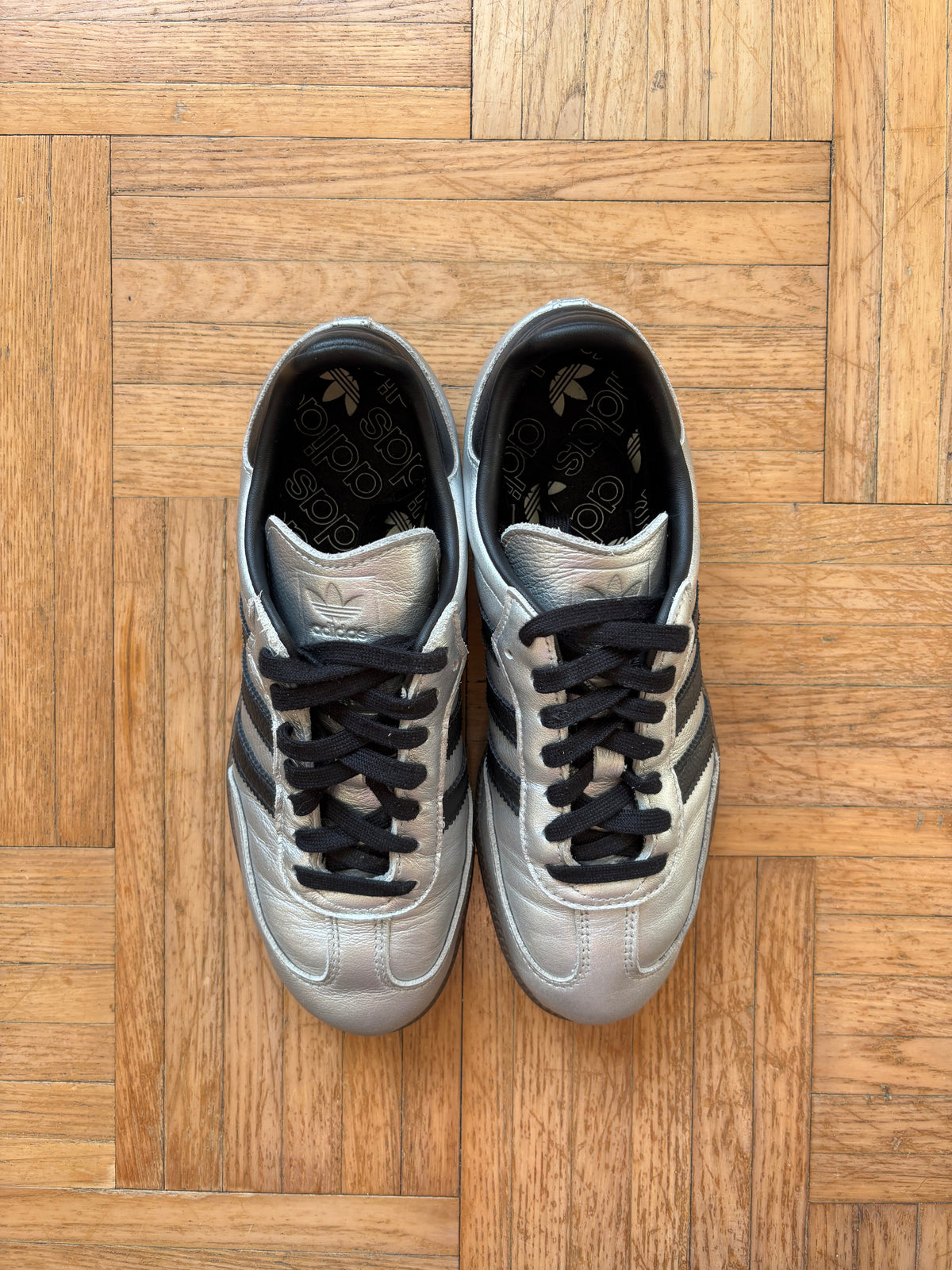 Adidas Samba OG Argenté Noir | Baskets Métallisées - 40