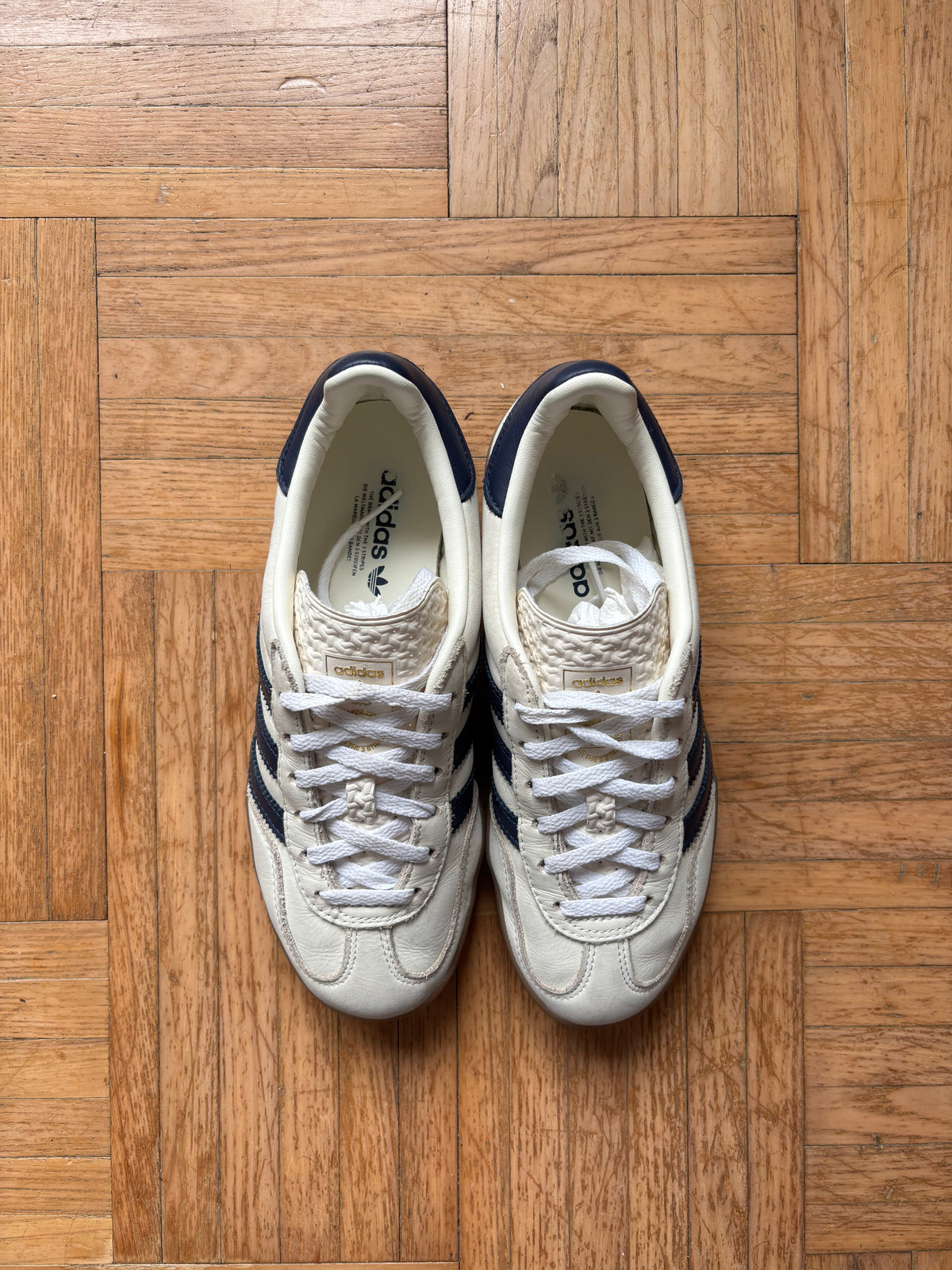 Adidas Gazelle Blanc Bleu Marine | Sneakers Vintage - 36.5