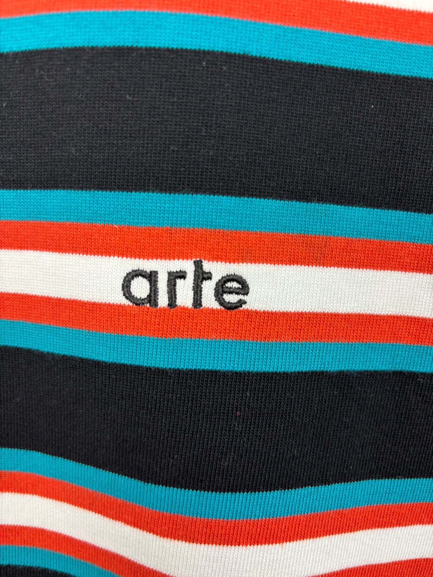 Arte Tee Shirt à Rayures Logo Brodé - M