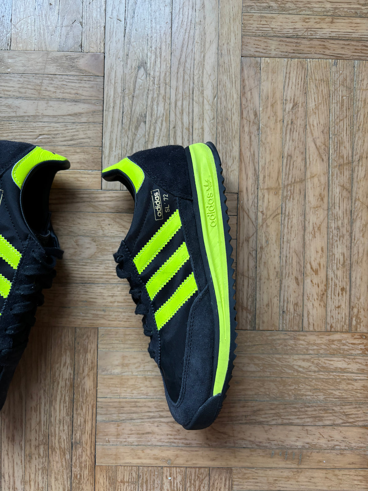 Adidas SL72 Noir Vert Fluo | Sneakers Vintage - 39