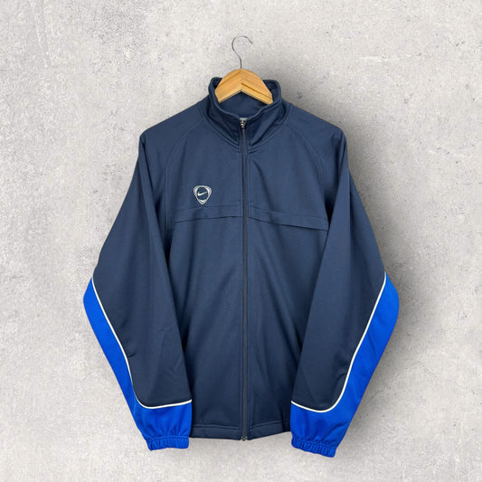 Nike Veste Vintage Bleu Marine Logo Brodé - L