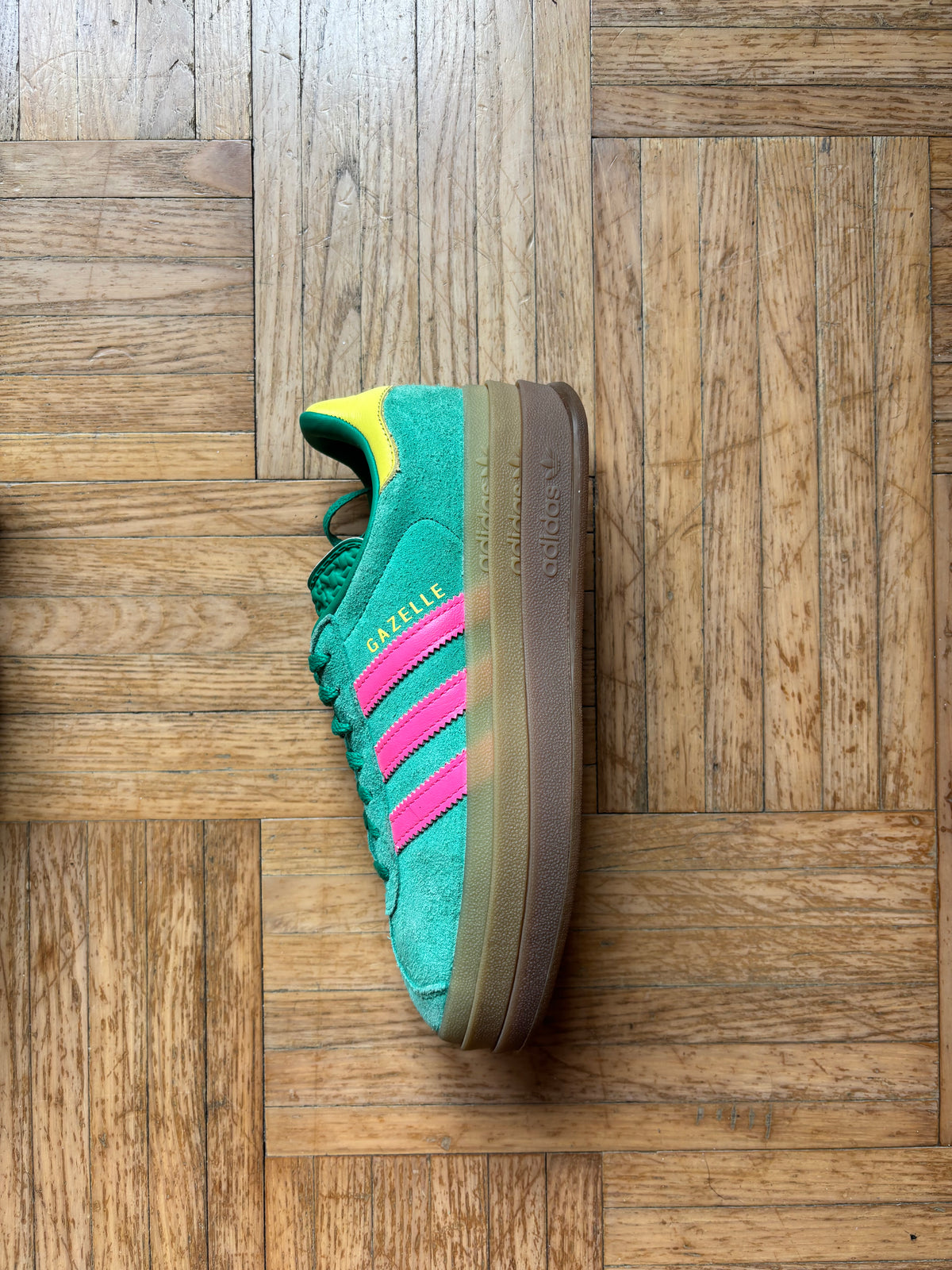 Adidas Gazelle Bold Vert Rose | Sneakers Vintage - 36.5