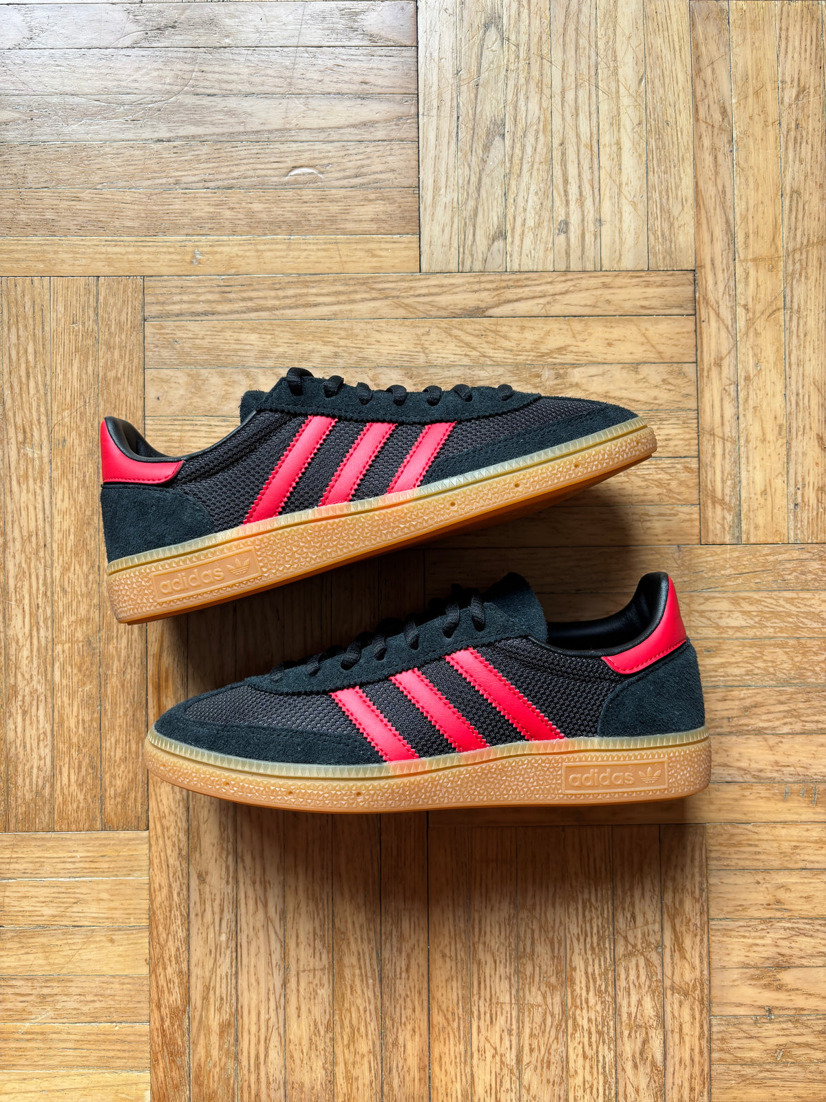 Adidas Handball Spezial Noir Rouge | Baskets Vintage - 38