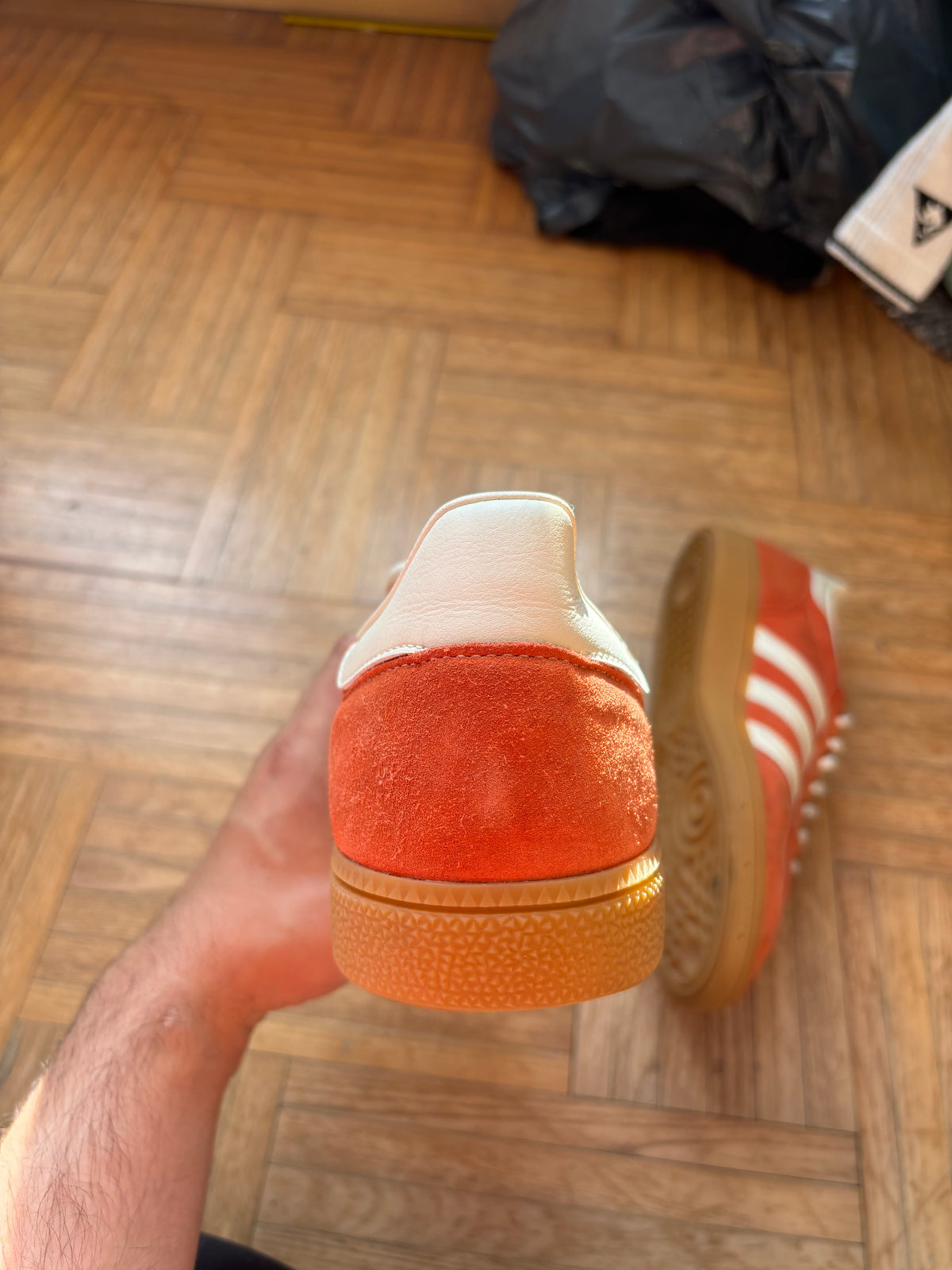 Adidas Handball Spezial Orange Blanc | Baskets Rétro - 45