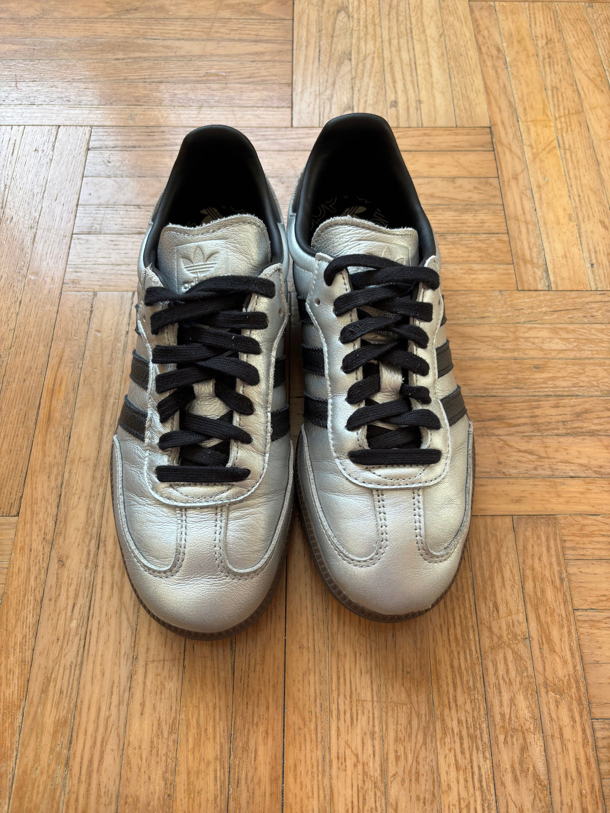Adidas Samba OG Argenté Noir | Baskets Métallisées - 40