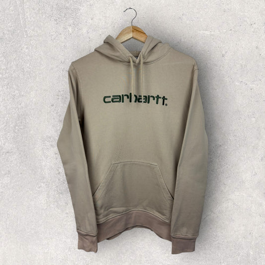 Carhartt Sweat à Capuche Beige Logo Brodé - S