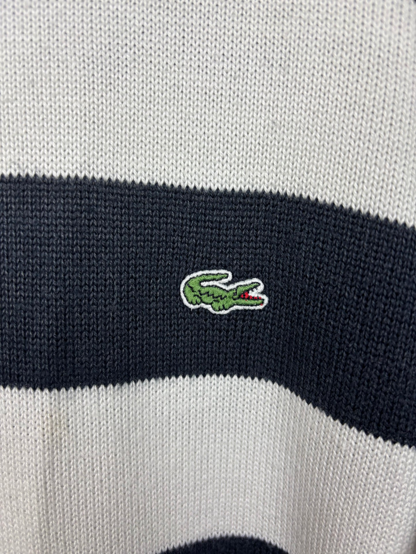 Lacoste Pull à Rayures Logo Brodé - M