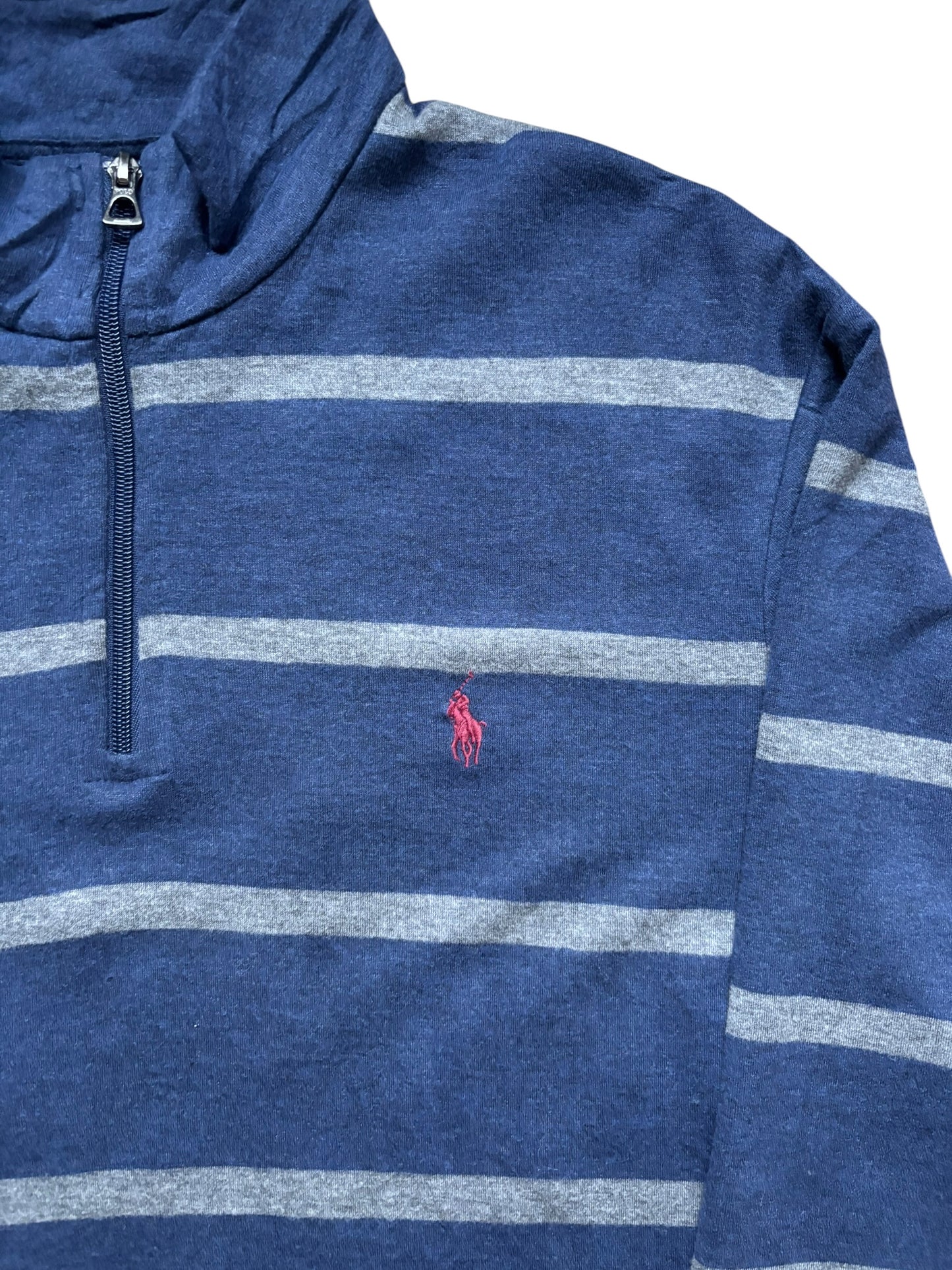 Half Zip Ralph Lauren Bleu Gris - L