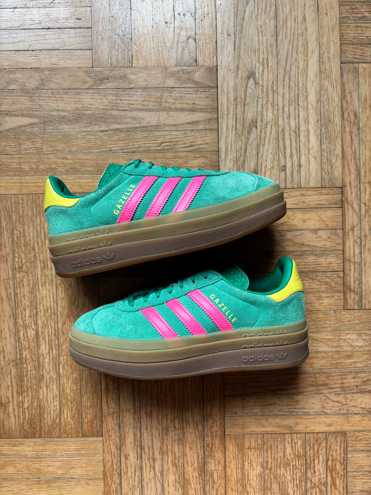 Adidas Gazelle Bold Vert Rose | Sneakers Vintage - 36.5