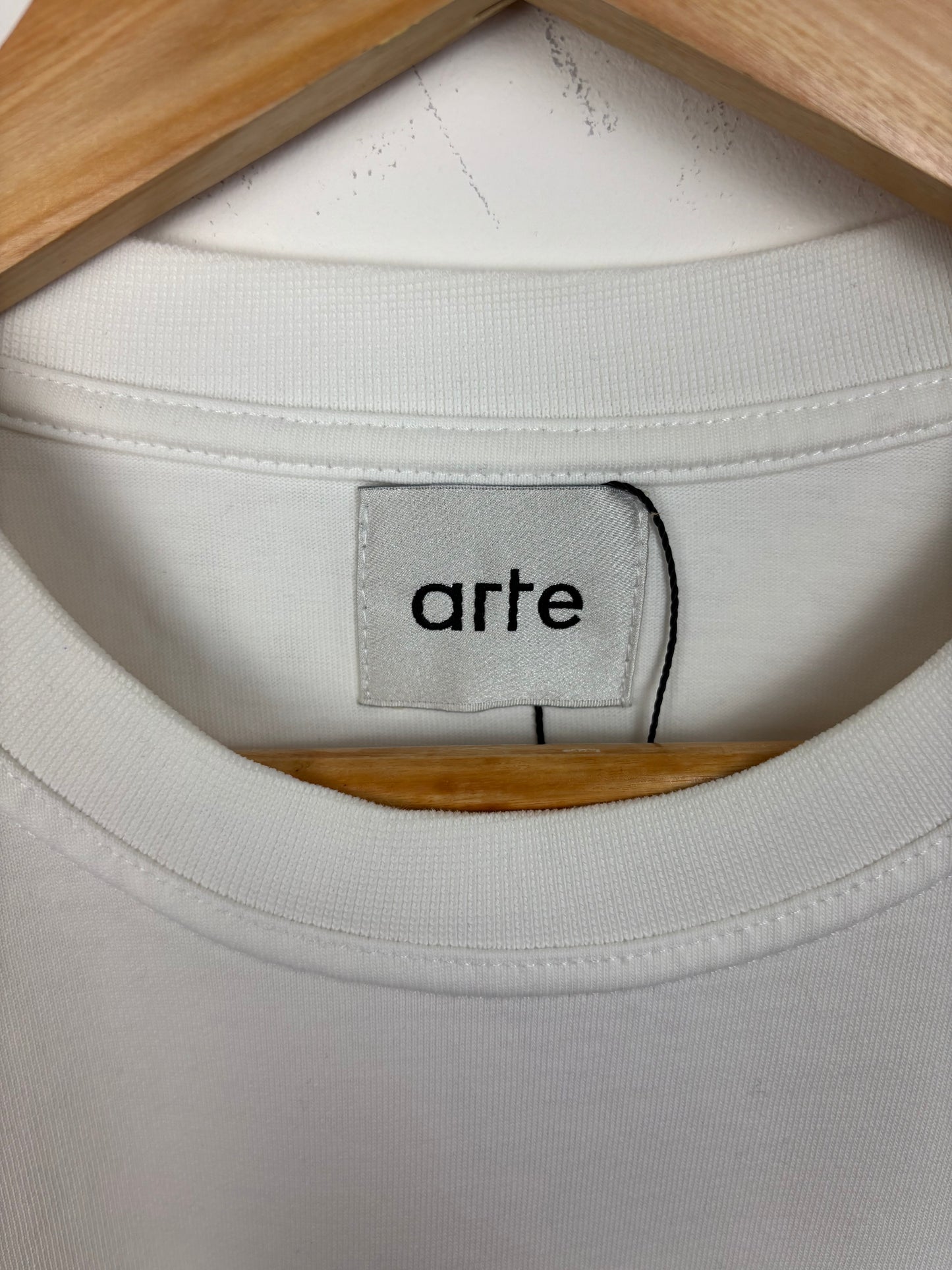 Arte Tee Shirt Blanc Logo Orange - L