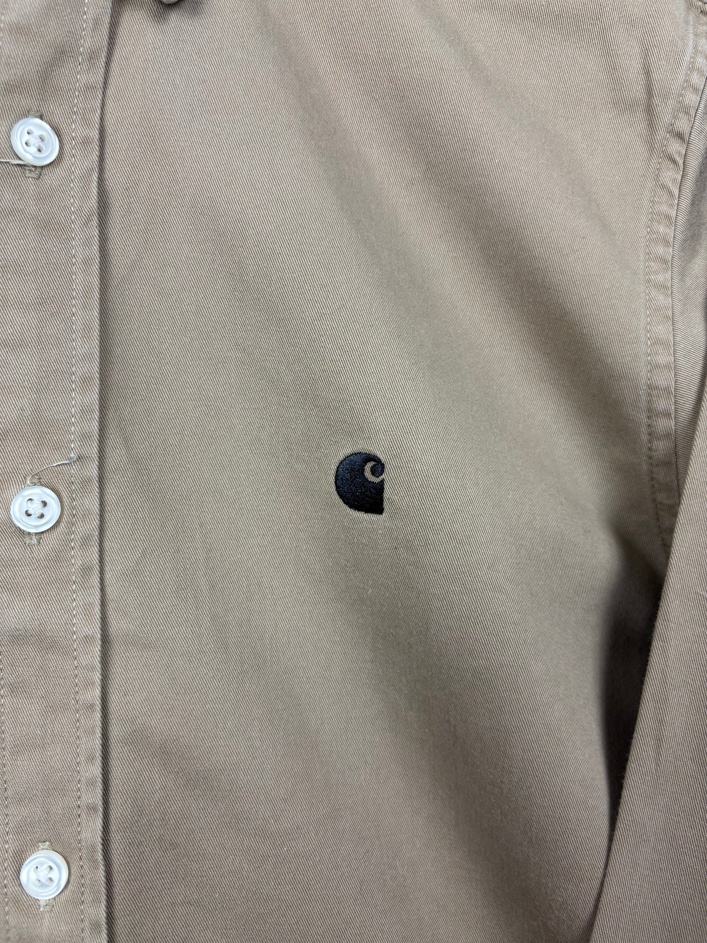 Carhartt Chemise Beige Logo Brodé - XS