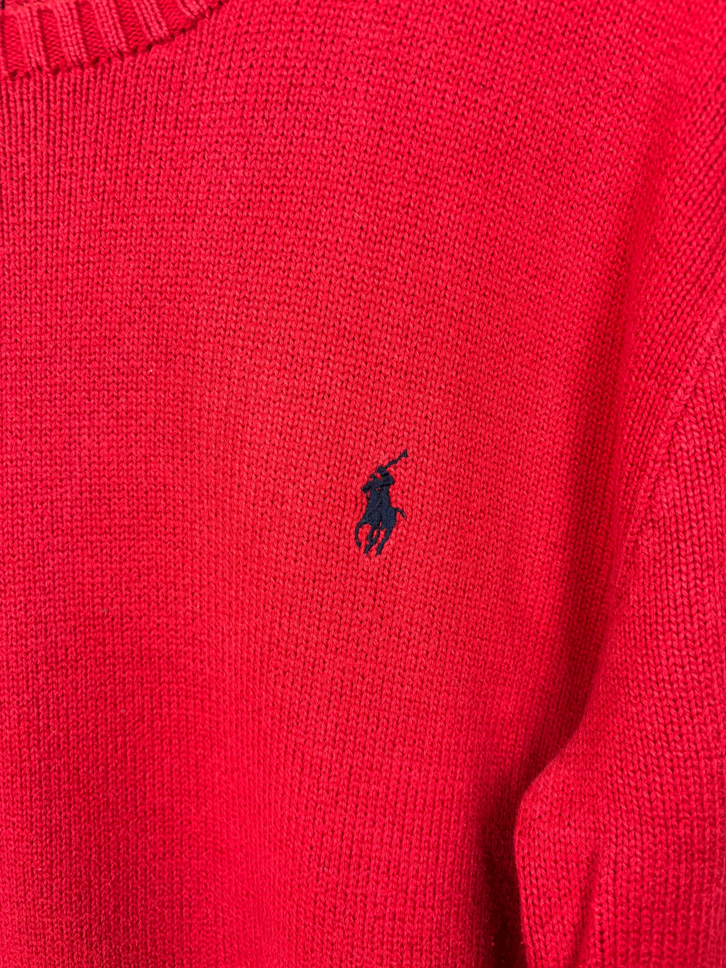 Ralph Lauren Pull Rouge Logo Brodé - L