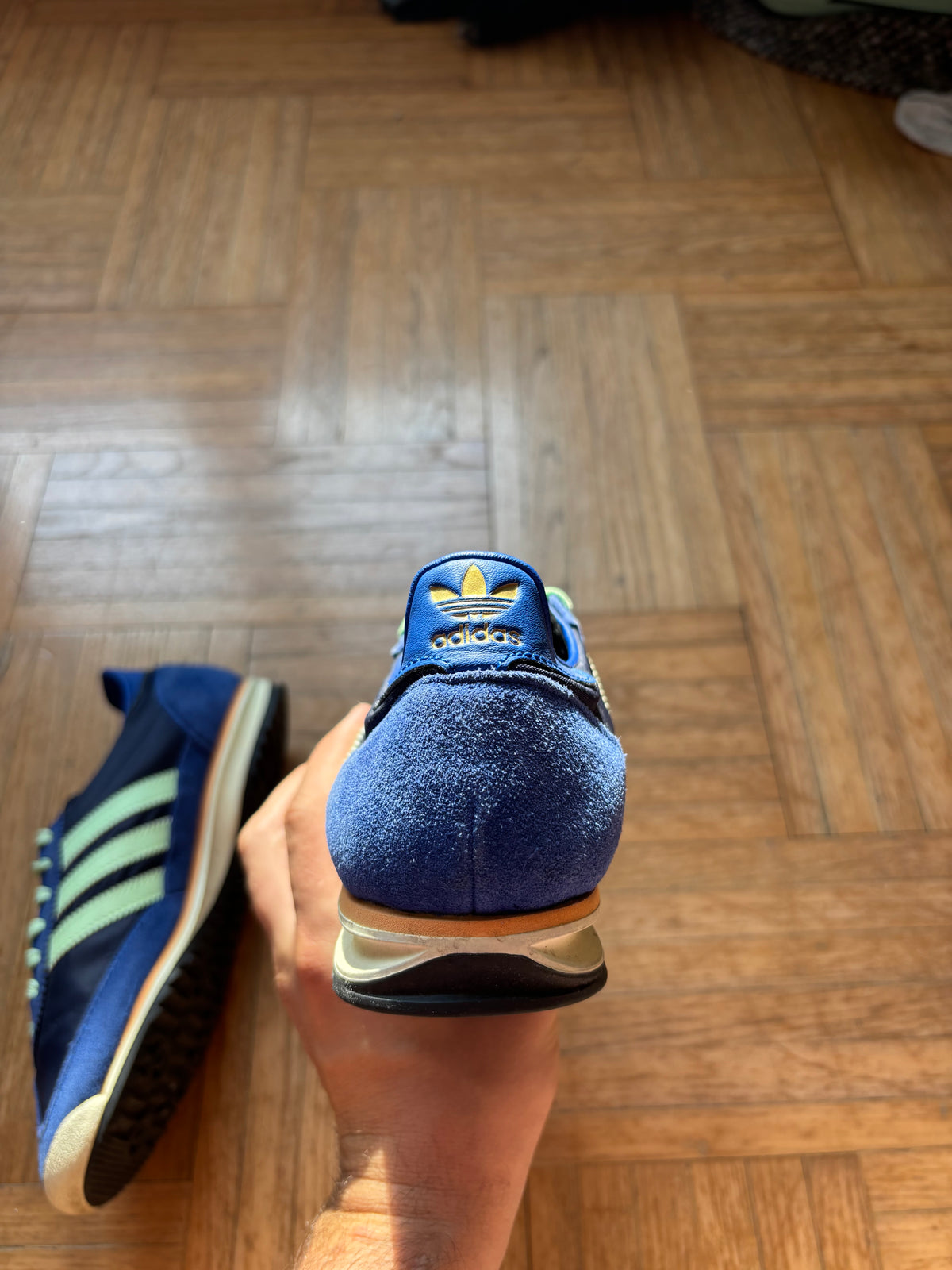 Adidas SL 72 Bleu Marine Vert Menthe | Baskets Rétro - 36.5