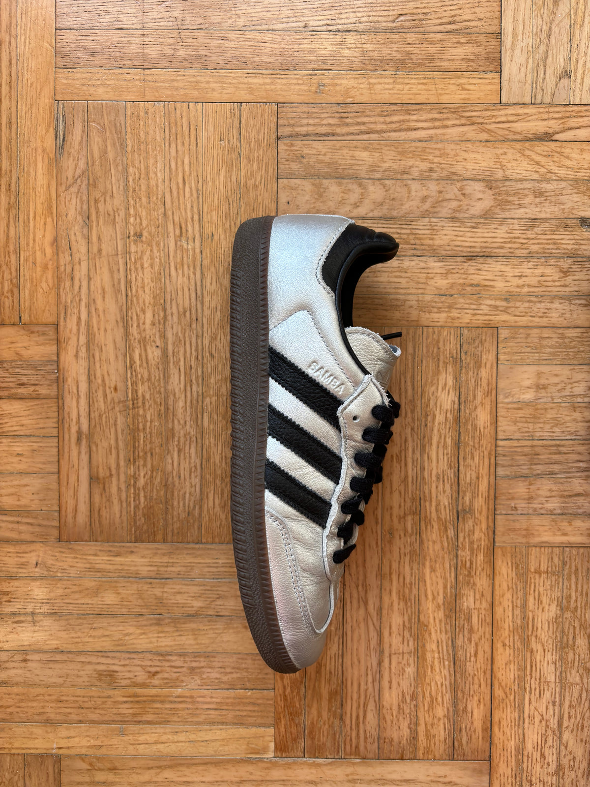 Adidas Samba OG Argenté Noir | Baskets Métallisées - 40