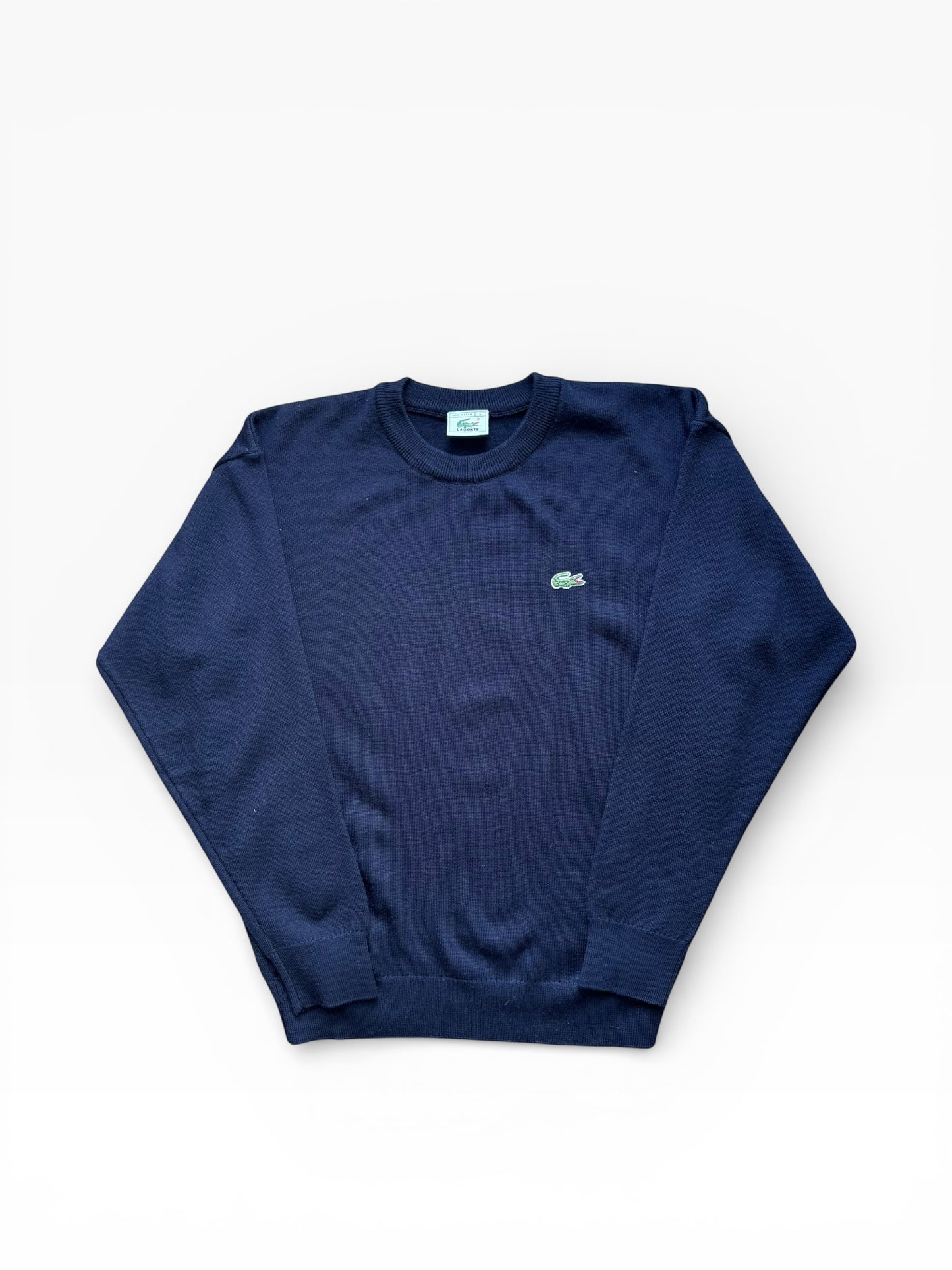 Pull col rond Lacoste Vintage Bleu marine - M