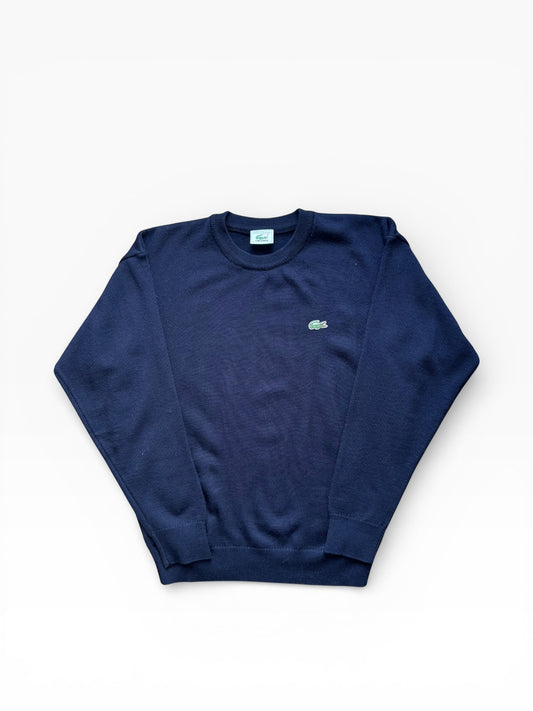 Pull col rond Lacoste Vintage Bleu marine - M