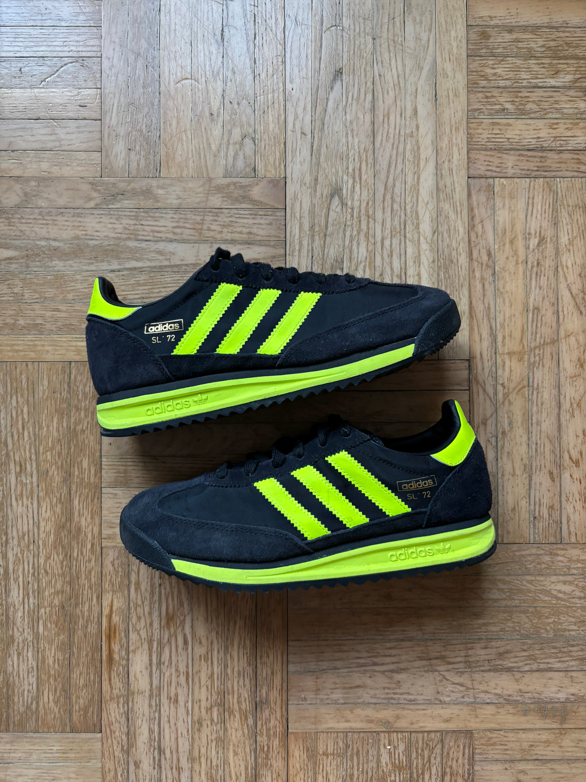 Adidas SL72 Noir Vert Fluo | Sneakers Vintage - 39