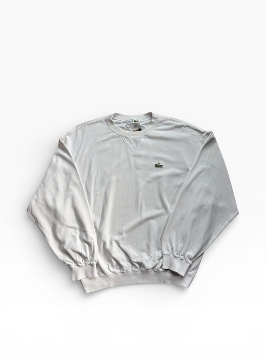Sweat Lacoste Vintage Blanc - M
