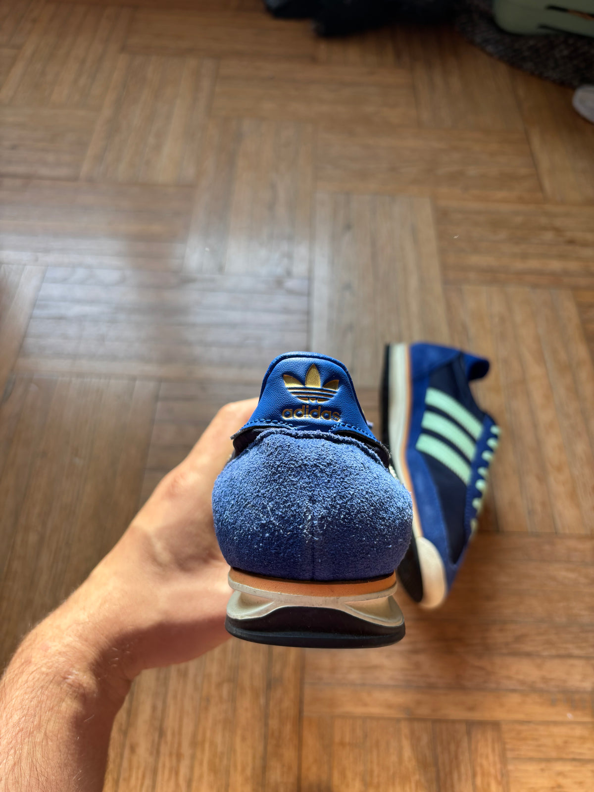 Adidas SL 72 Bleu Marine Vert Menthe | Baskets Rétro - 36.5