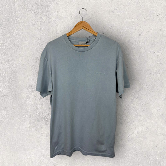 Carhartt Tee Shirt Bleu Logo Brodé - M
