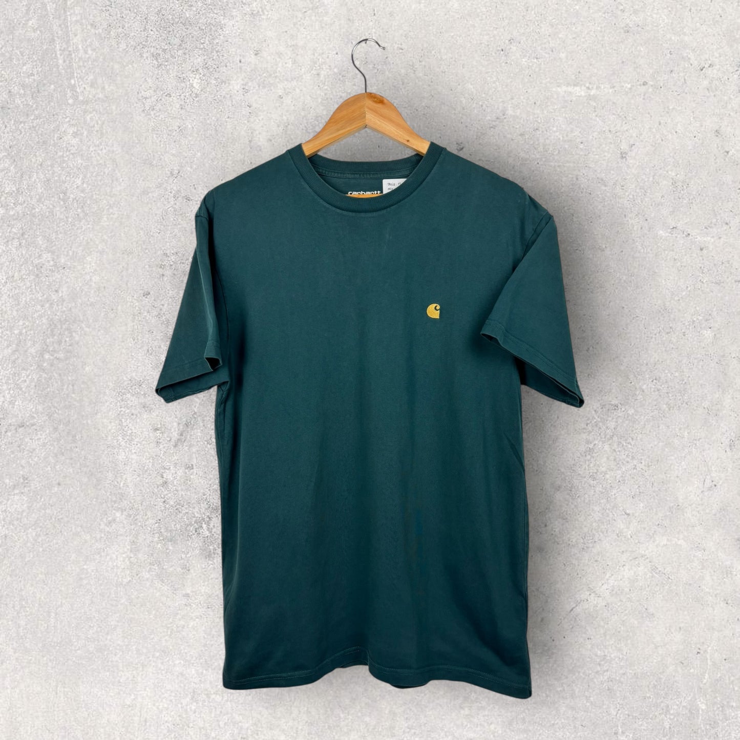 Carhartt Tee Shirt Vert Logo Brodé - M