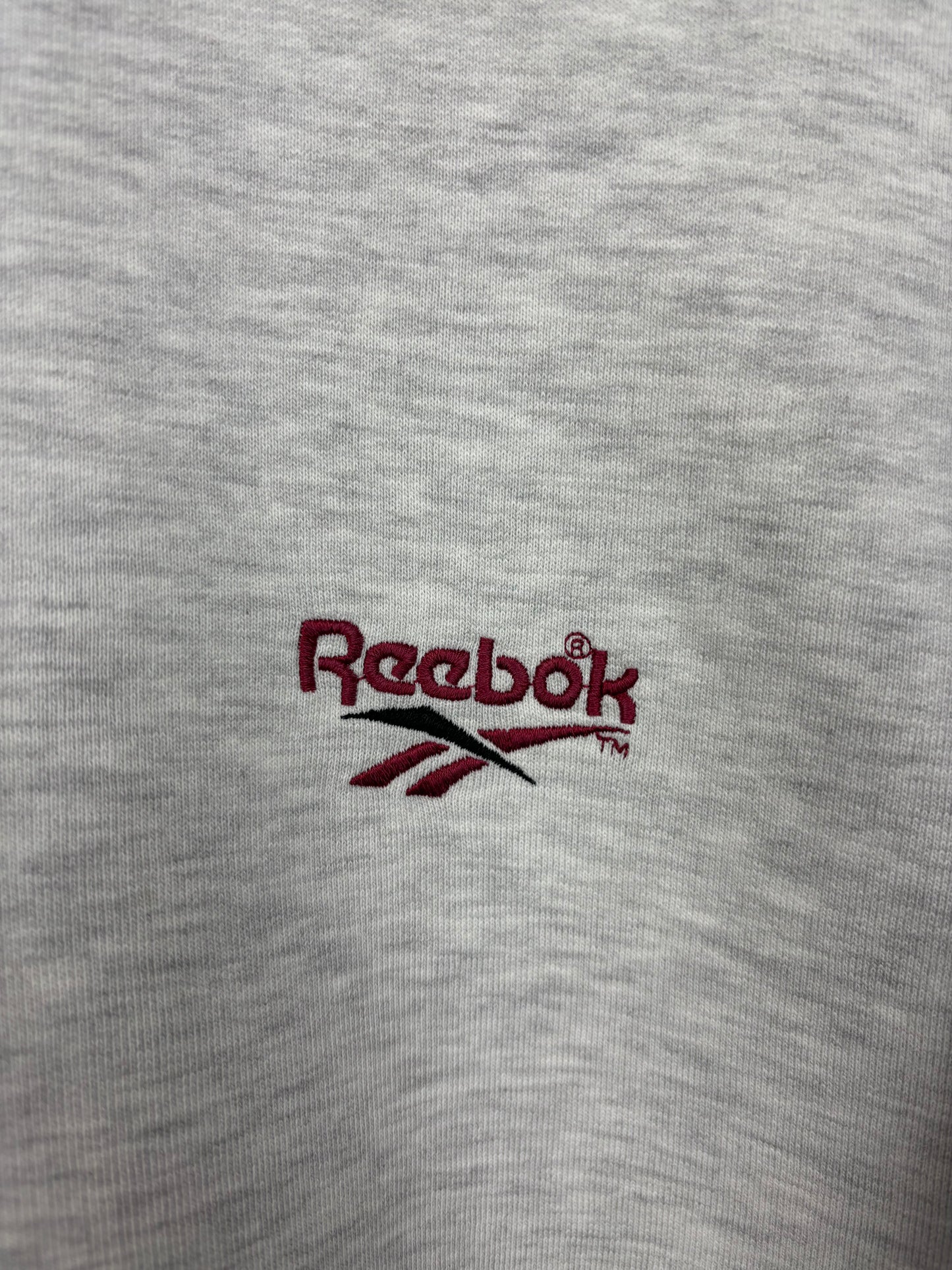 Reebok Half Zip Gris Bordeaux - S