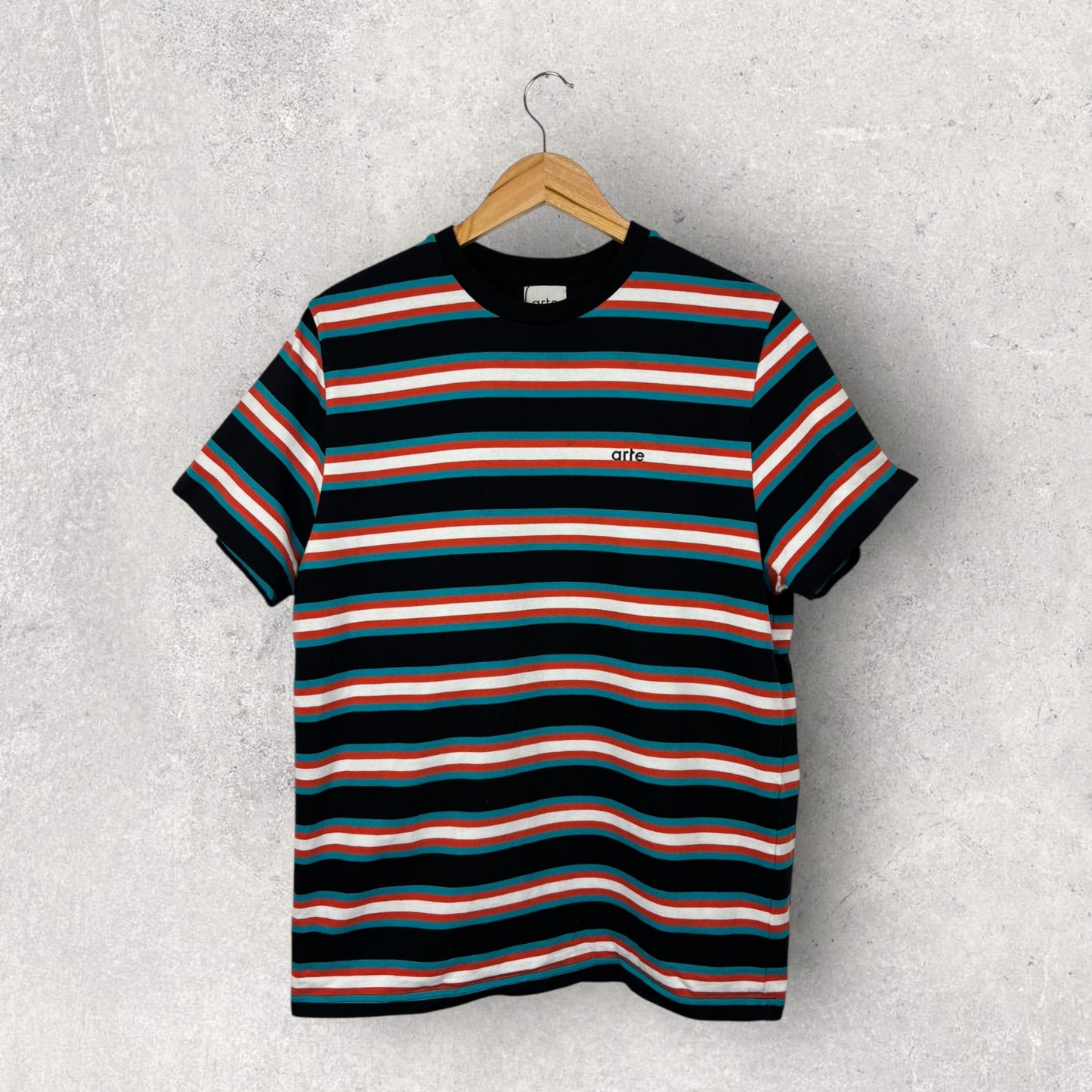 Arte Tee Shirt à Rayures Logo Brodé - M