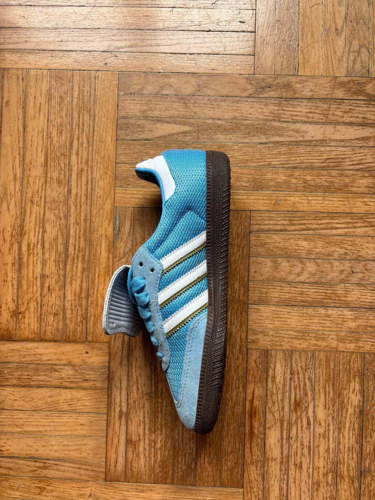 Adidas Samba Bleu Ciel Blanc | Sneakers Vintage - 38