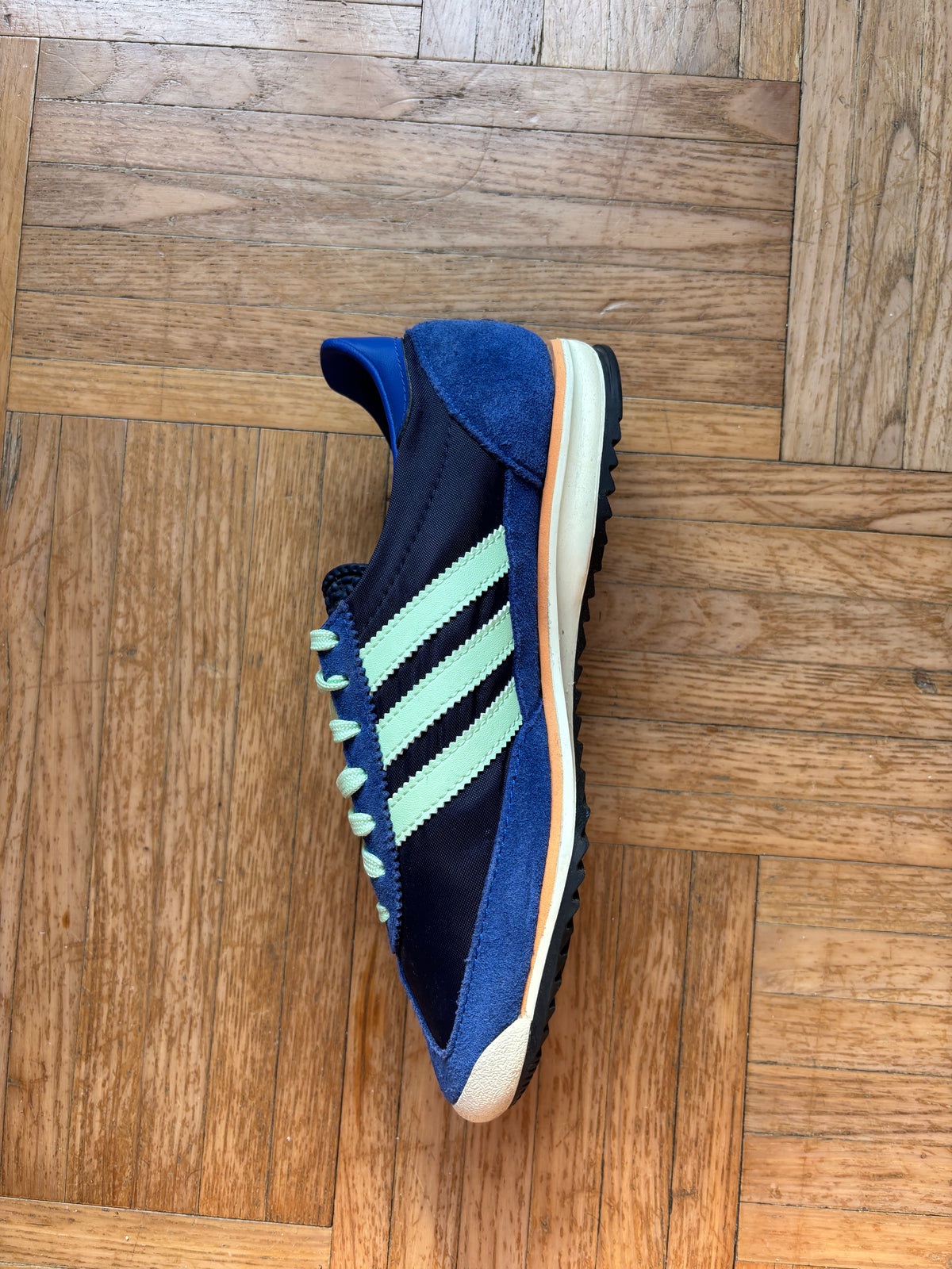 Adidas SL 72 Bleu Marine Vert Menthe | Baskets Rétro - 36.5