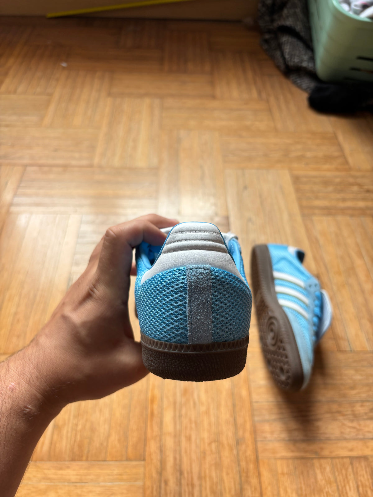 Adidas Samba Bleu Ciel Blanc | Sneakers Vintage - 38